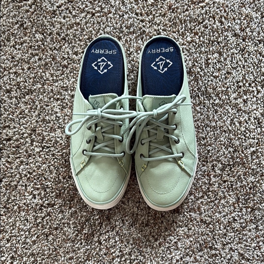 Sperry Olive Canvas Shoes